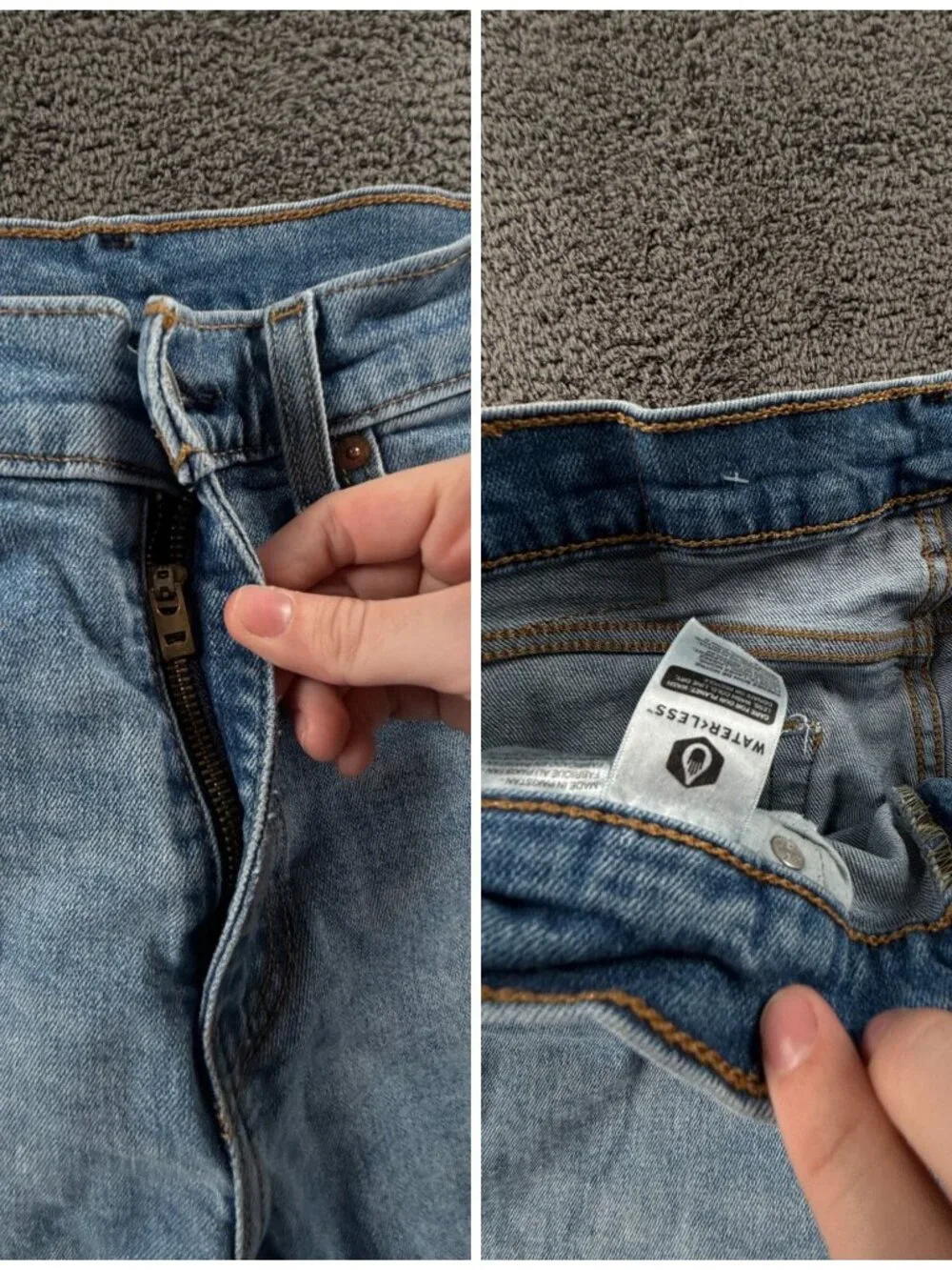 Levi's 505 Denim Jeans Blue ACTL 31x29 Zip Fly Cotton Blend Workwear Outdoors